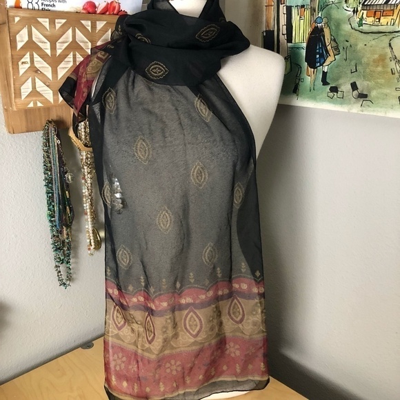 Vintage LIZ CLAIBORNE Sheer Scarf - Made in Italy - Picture 3 of 6